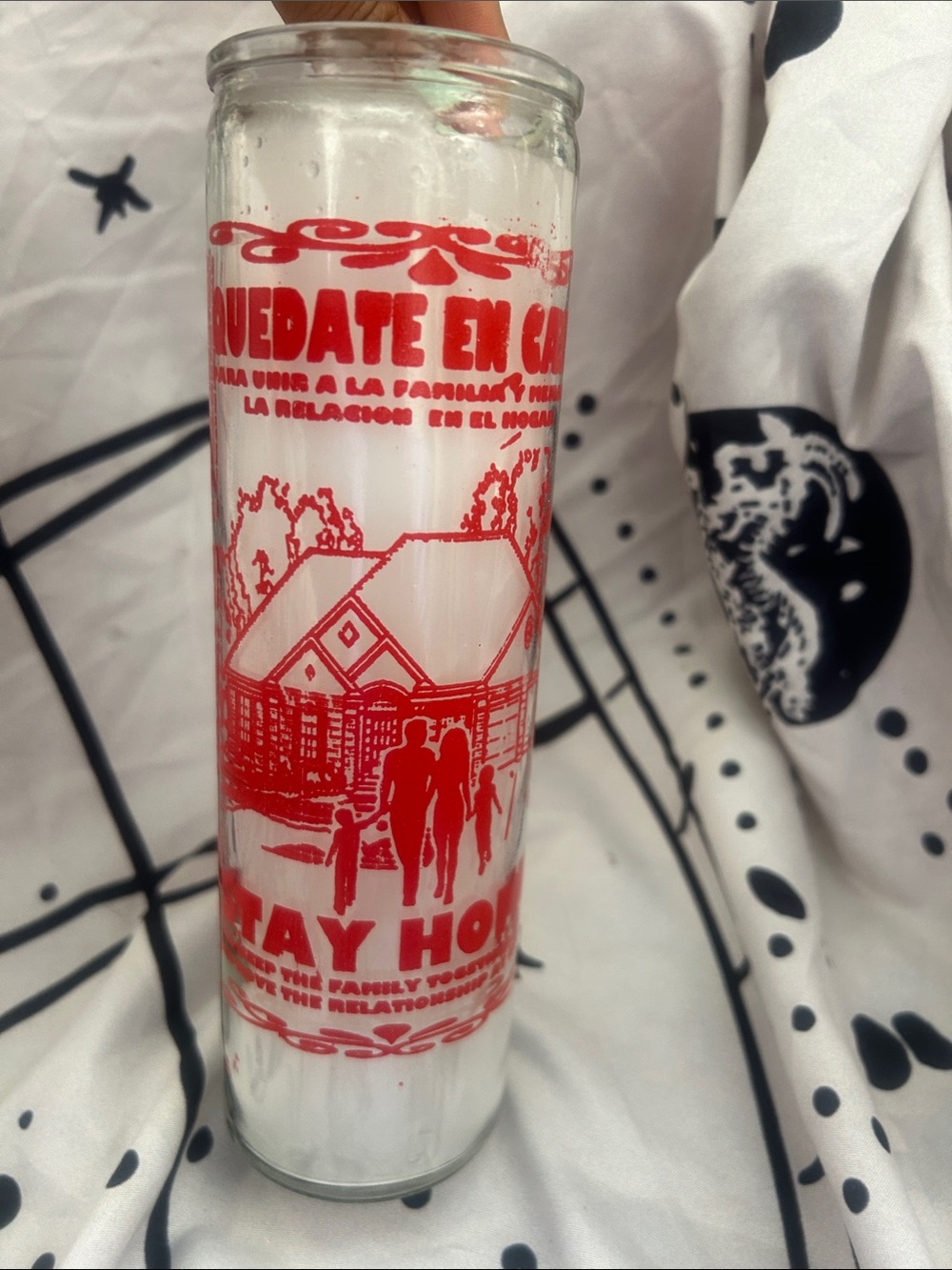 Quédate en casa Prayer Candle